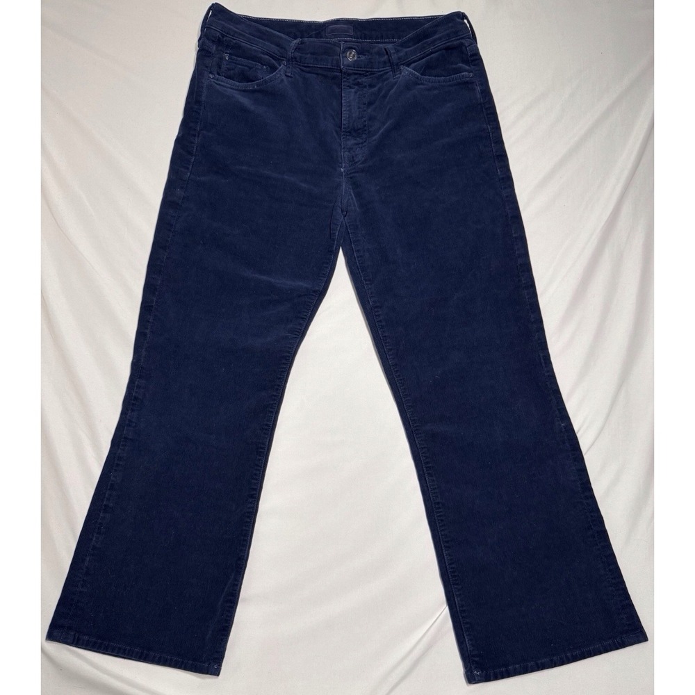 Mother The Outsider Crop‎ Hopscotch Blue Corduroy Womens Size 29